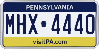 PA license plate MHX4440
