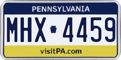 PA license plate MHX4459