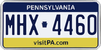 PA license plate MHX4460
