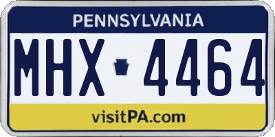 PA license plate MHX4464