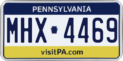PA license plate MHX4469