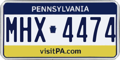 PA license plate MHX4474
