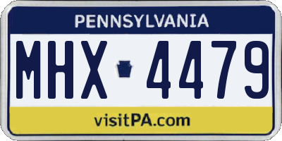 PA license plate MHX4479