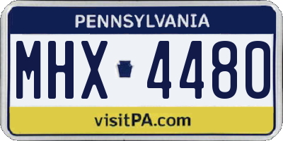 PA license plate MHX4480