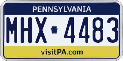 PA license plate MHX4483