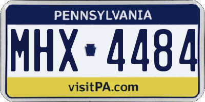 PA license plate MHX4484