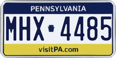 PA license plate MHX4485