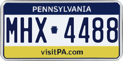 PA license plate MHX4488