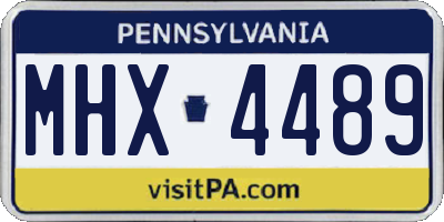 PA license plate MHX4489