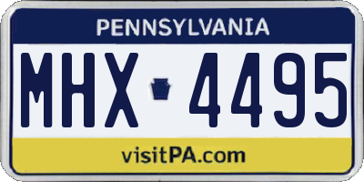 PA license plate MHX4495