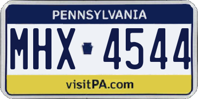 PA license plate MHX4544