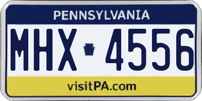 PA license plate MHX4556