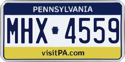 PA license plate MHX4559