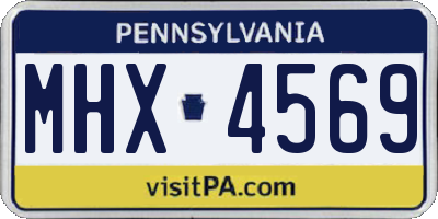 PA license plate MHX4569