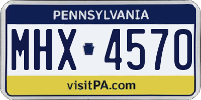 PA license plate MHX4570
