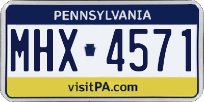 PA license plate MHX4571