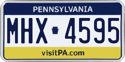 PA license plate MHX4595