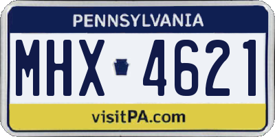PA license plate MHX4621