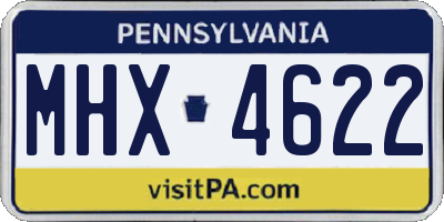 PA license plate MHX4622