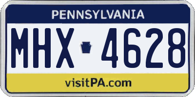 PA license plate MHX4628