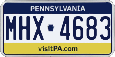 PA license plate MHX4683