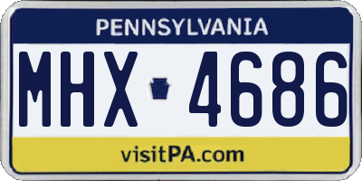 PA license plate MHX4686