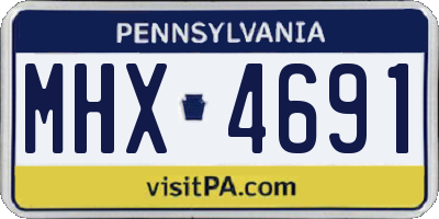 PA license plate MHX4691