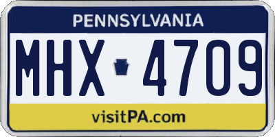 PA license plate MHX4709