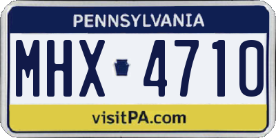 PA license plate MHX4710