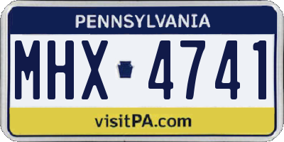 PA license plate MHX4741
