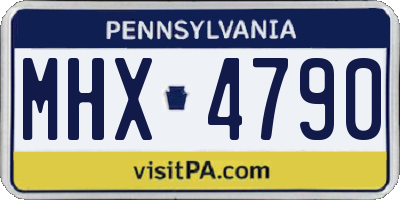 PA license plate MHX4790