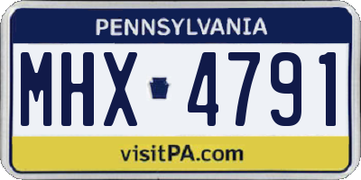 PA license plate MHX4791