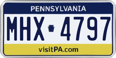 PA license plate MHX4797