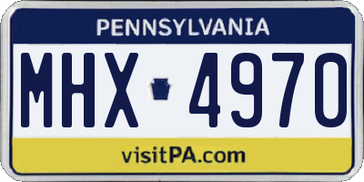 PA license plate MHX4970