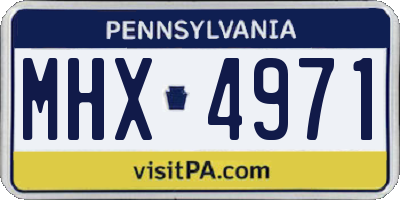 PA license plate MHX4971