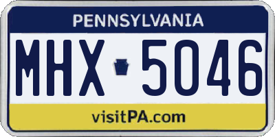 PA license plate MHX5046