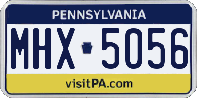 PA license plate MHX5056