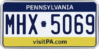 PA license plate MHX5069