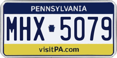 PA license plate MHX5079