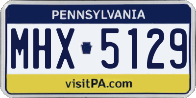 PA license plate MHX5129