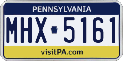 PA license plate MHX5161