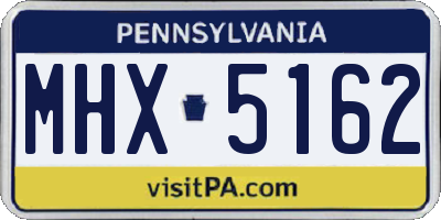 PA license plate MHX5162