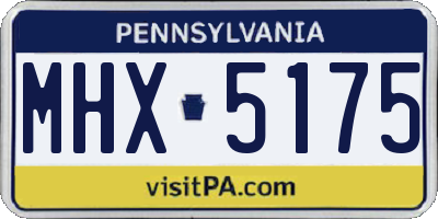 PA license plate MHX5175