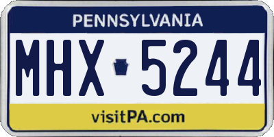PA license plate MHX5244