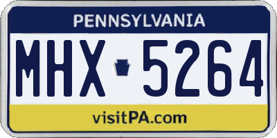 PA license plate MHX5264