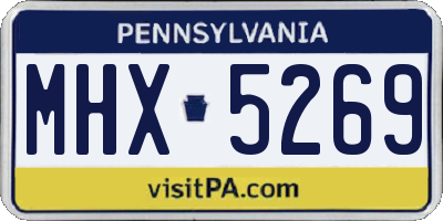 PA license plate MHX5269