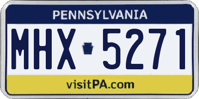 PA license plate MHX5271