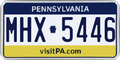 PA license plate MHX5446