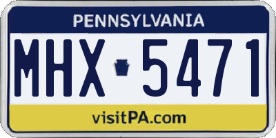 PA license plate MHX5471