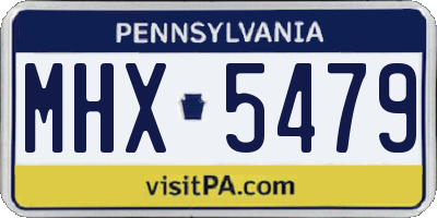 PA license plate MHX5479